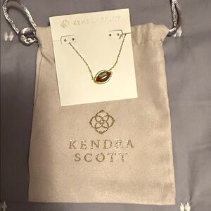Kendra Scott Gold and Brown Pendant Necklace